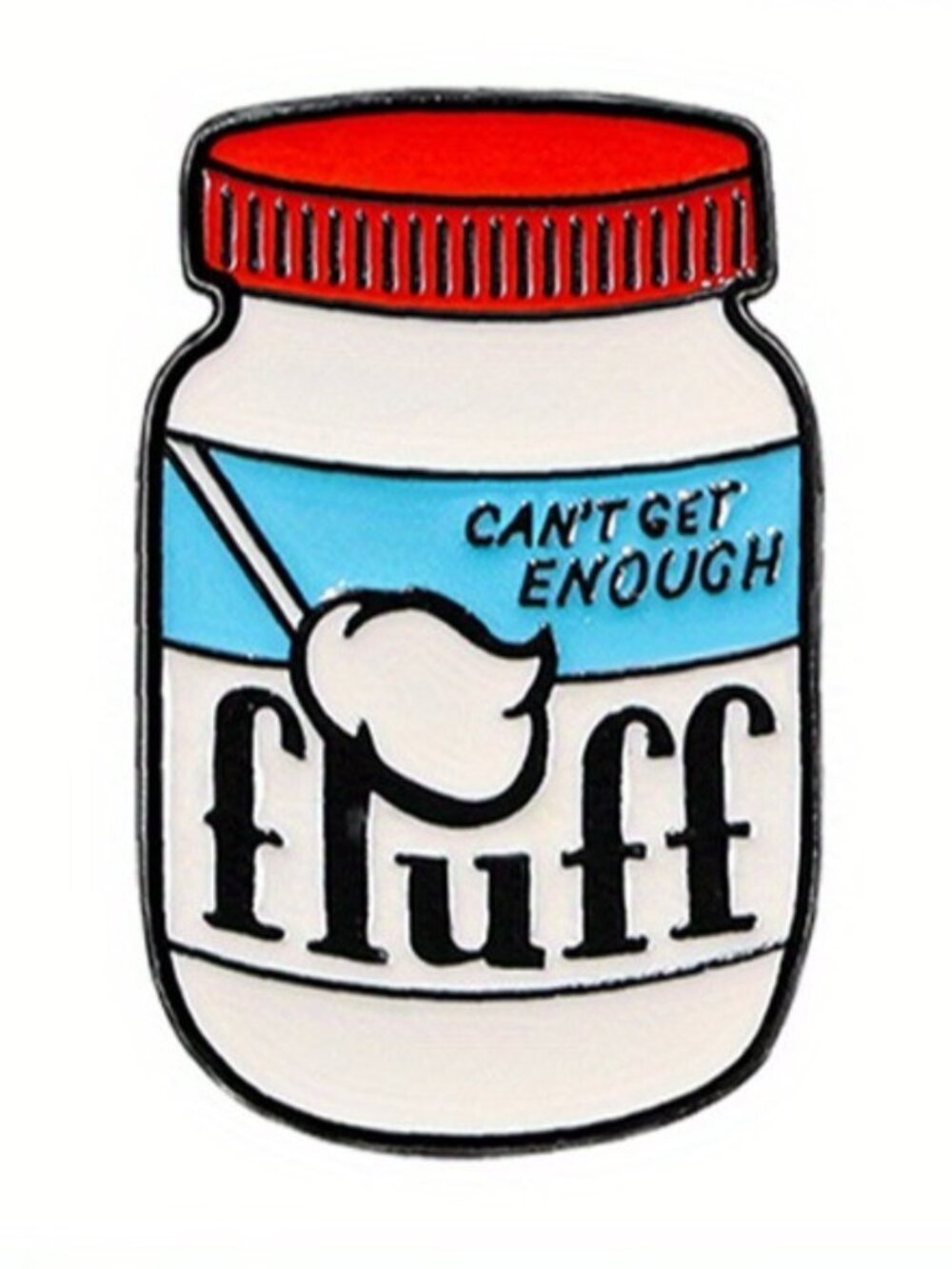 MARSHMALLOW FLUFF OIL DRIPPED ENAMEL PIN  NWT
